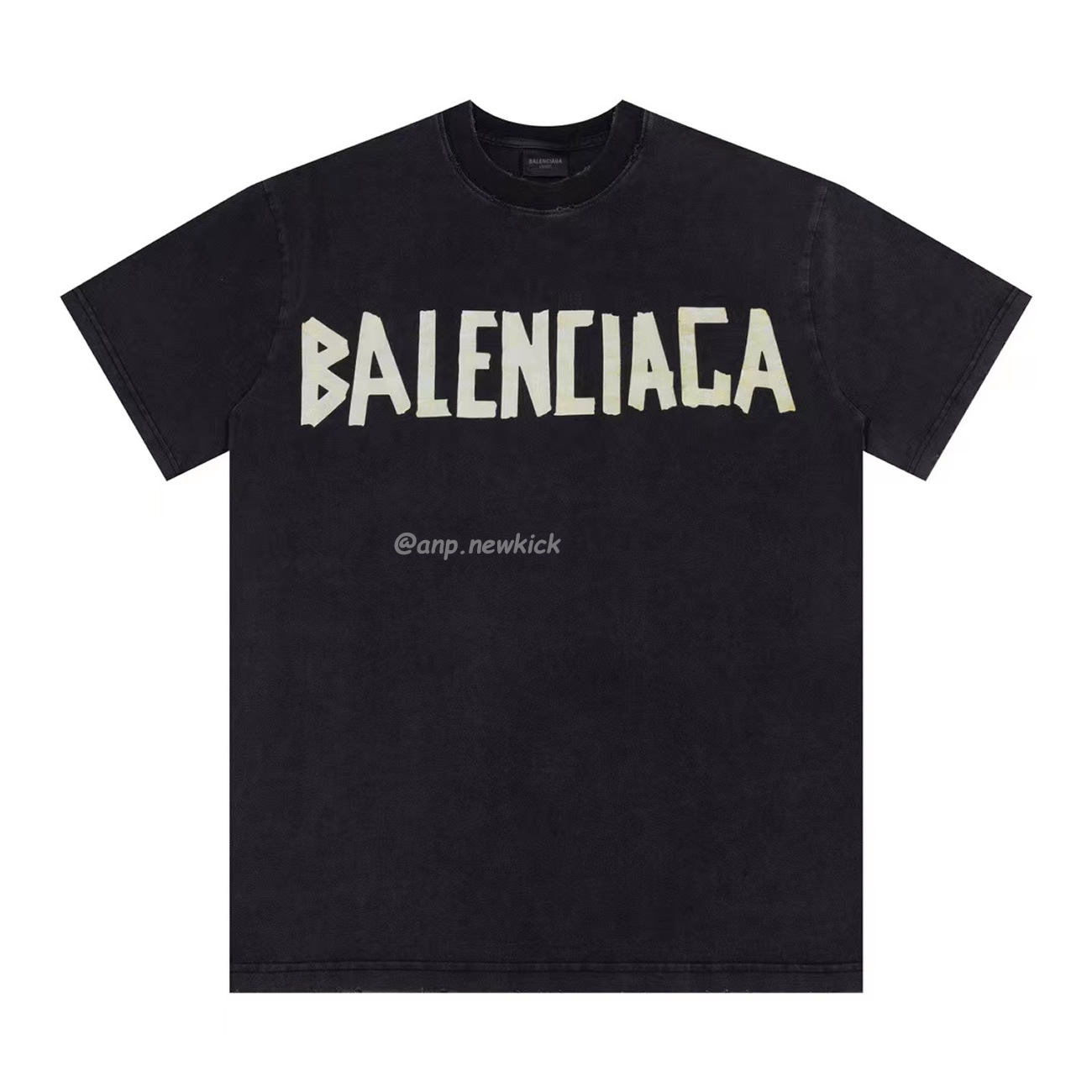 Balenciaga Tape Type T Shirt Black (1) - newkick.vip